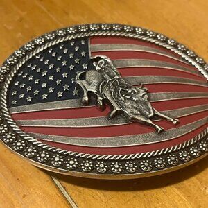 American Flag Belt Buckle